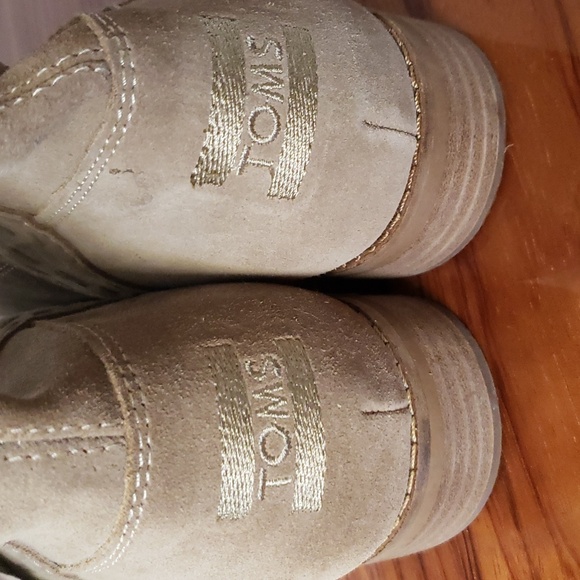 NWT Toms Tan Suede Pull On Slouch Ankle Booties. Amphora Burnished Suede Size 8 - Picture 11 of 16